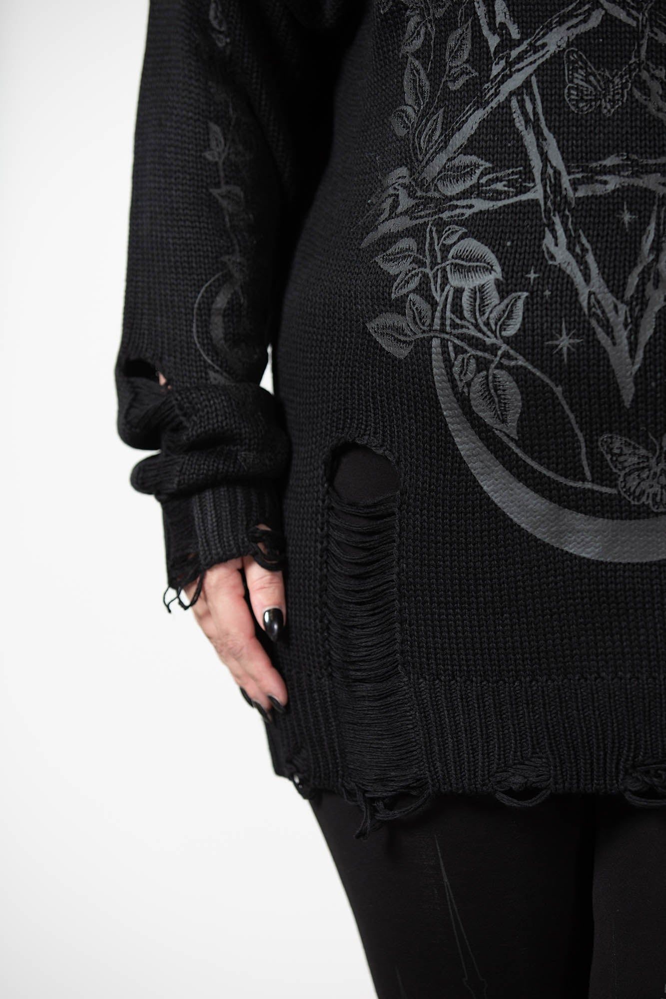 Hyperion Hooded Knit Sweater Resurrect sold by Killstar product image thumbnail 3