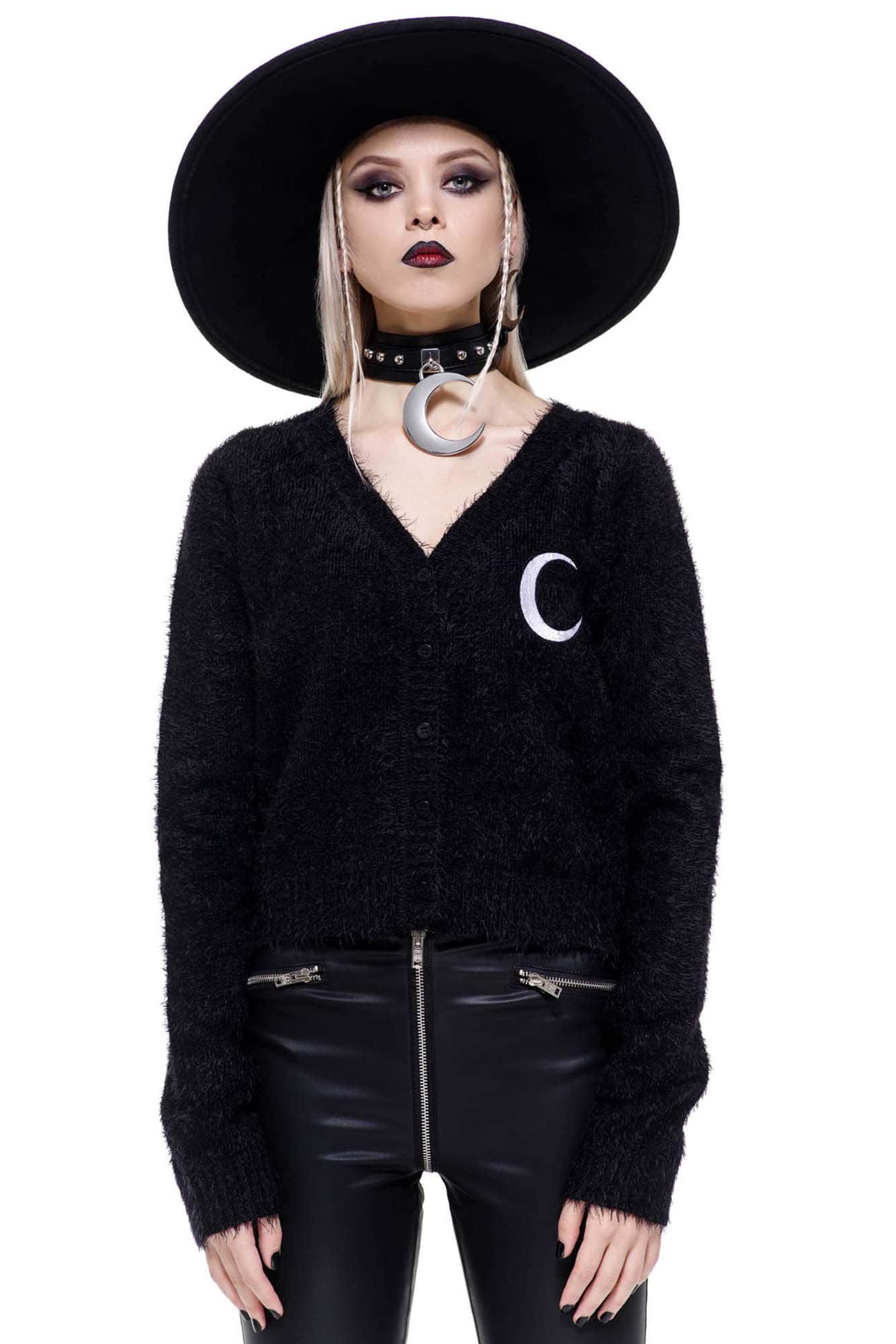 Crescent Knit Cardigan Resurrect sold by Killstar product image thumbnail 2