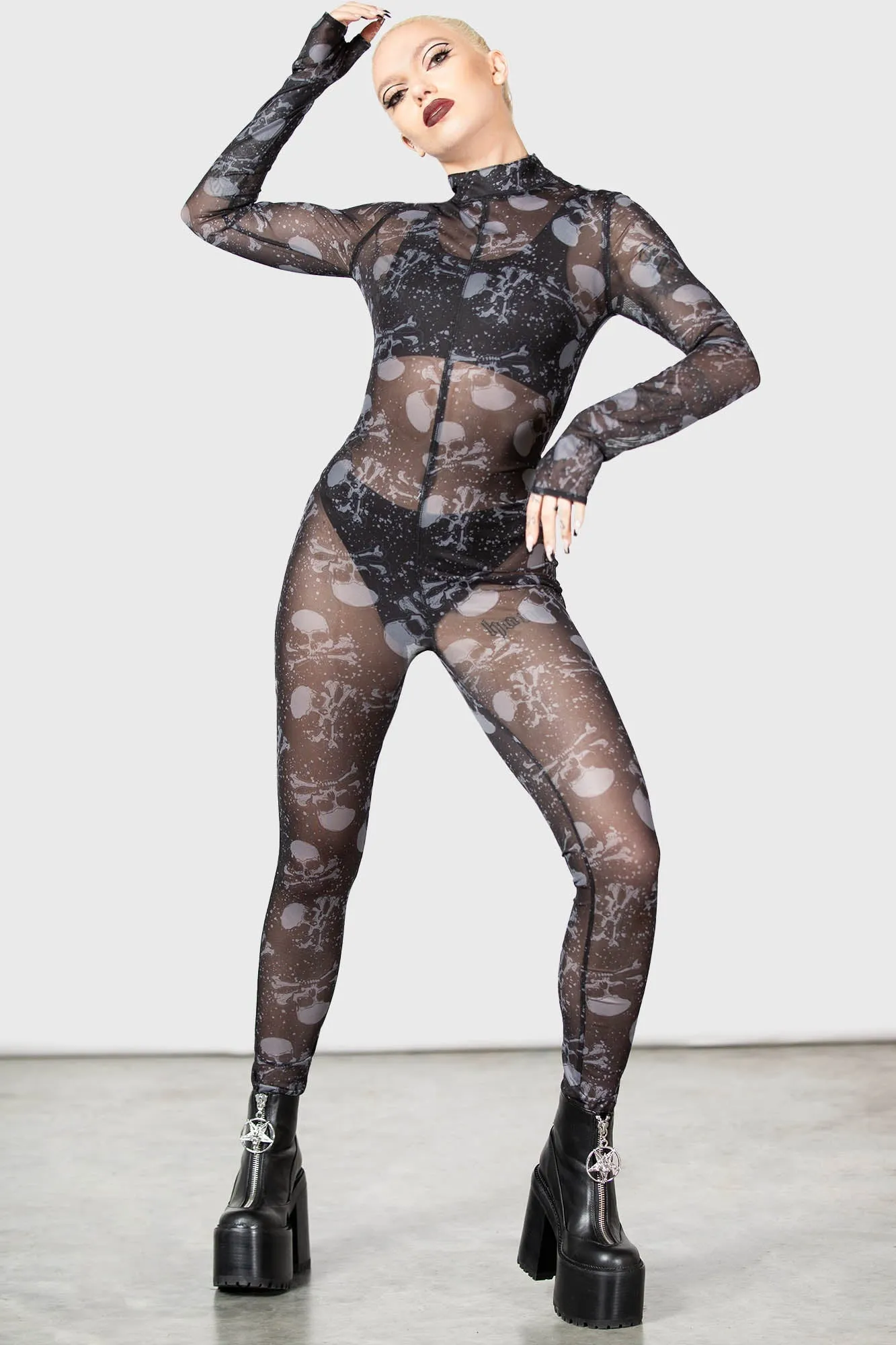 Horrorland Catsuit sold by Killstar product image thumbnail 3