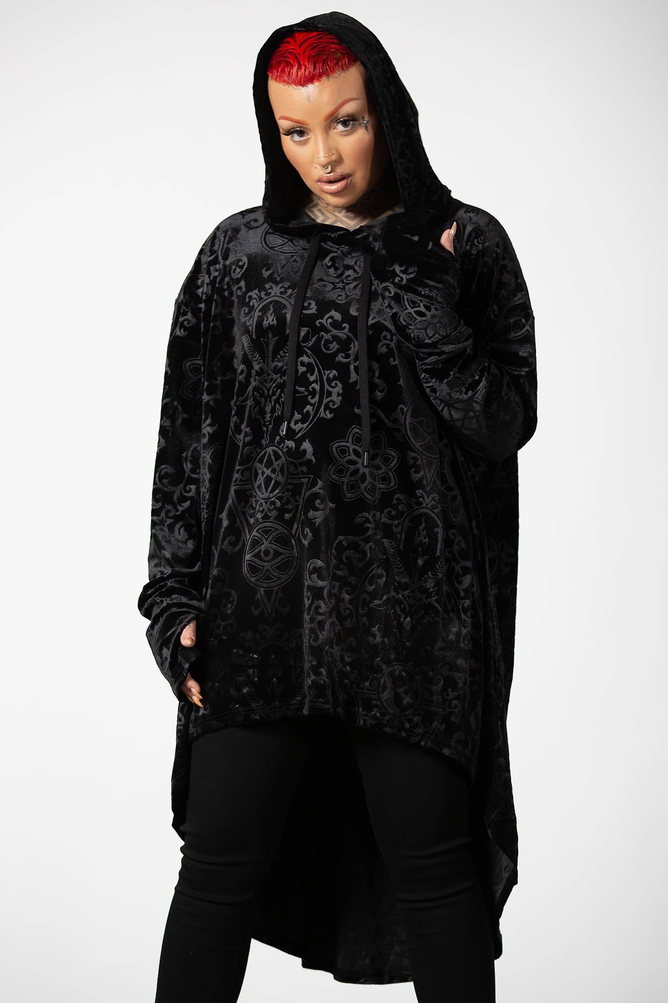 Dark Stars Longline Hoodie sold by Killstar product image thumbnail 4