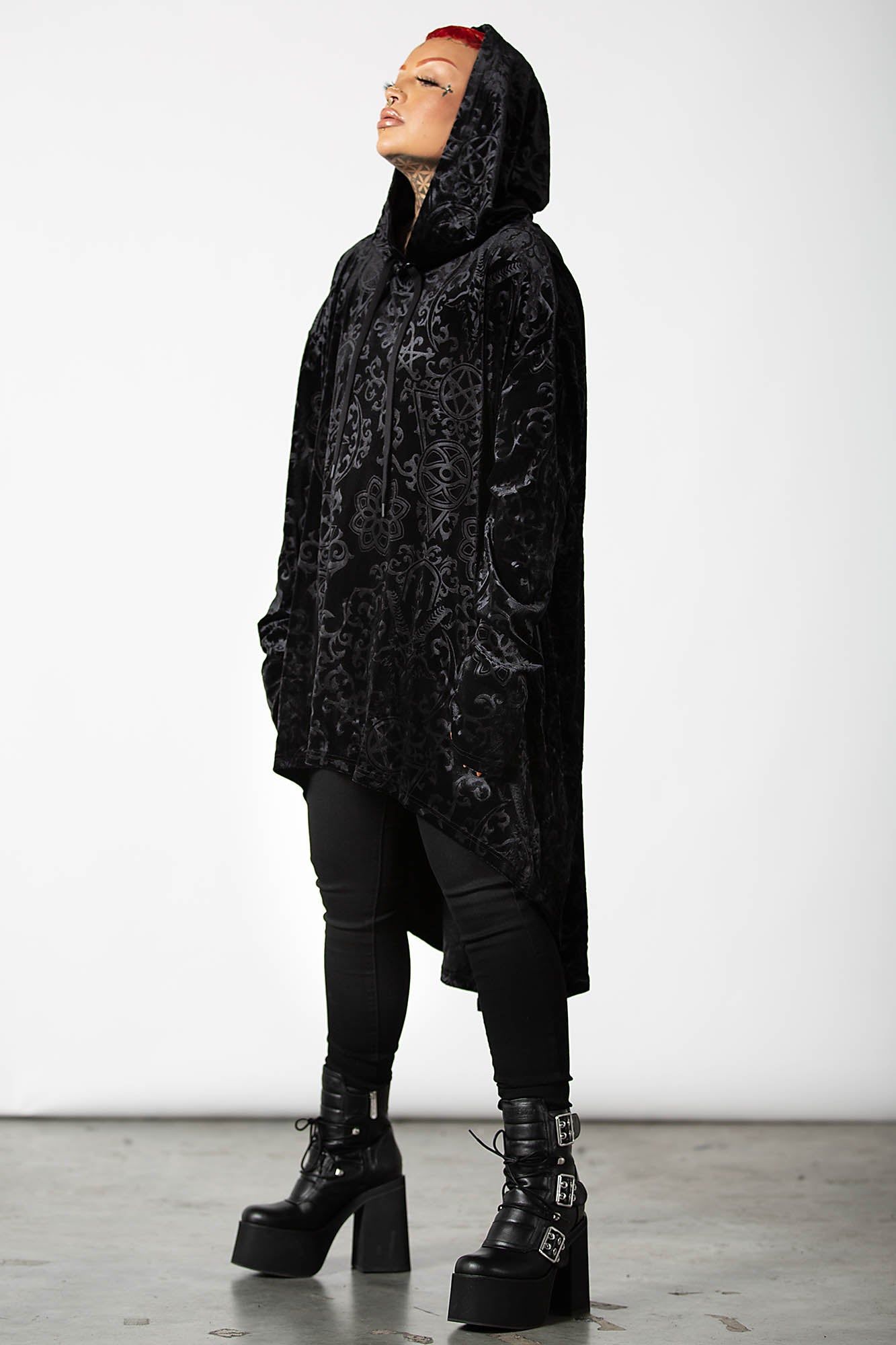 Dark Stars Longline Hoodie sold by Killstar product image thumbnail 2