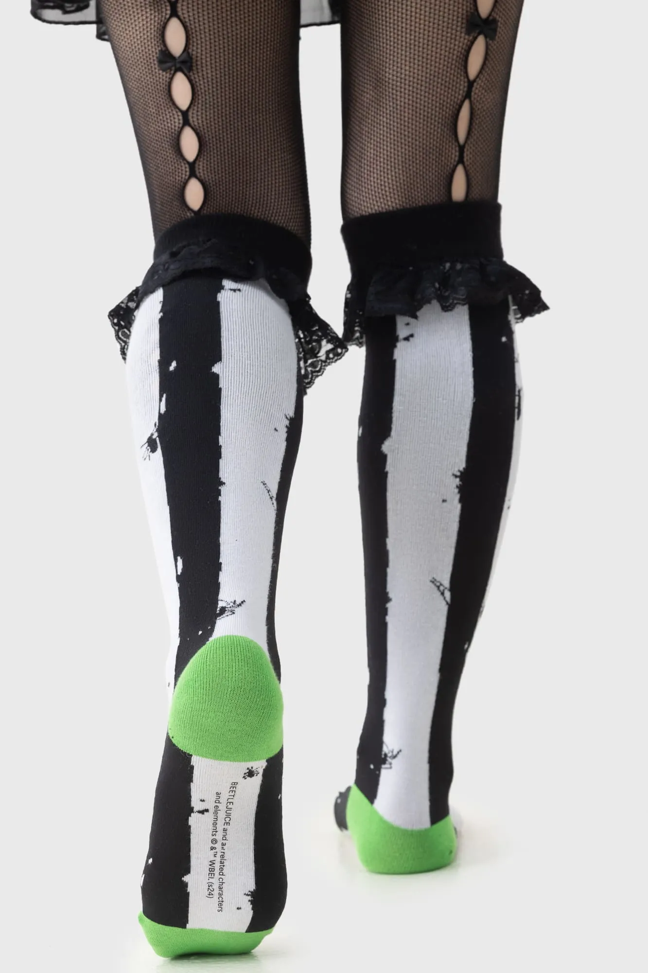 Distressed Stripe Knee High Socks sold by Killstar product image thumbnail 3