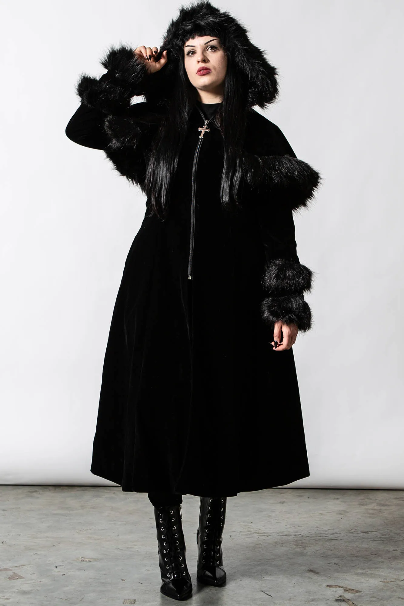 Ravens Caped Coat - Resurrect sold by Killstar