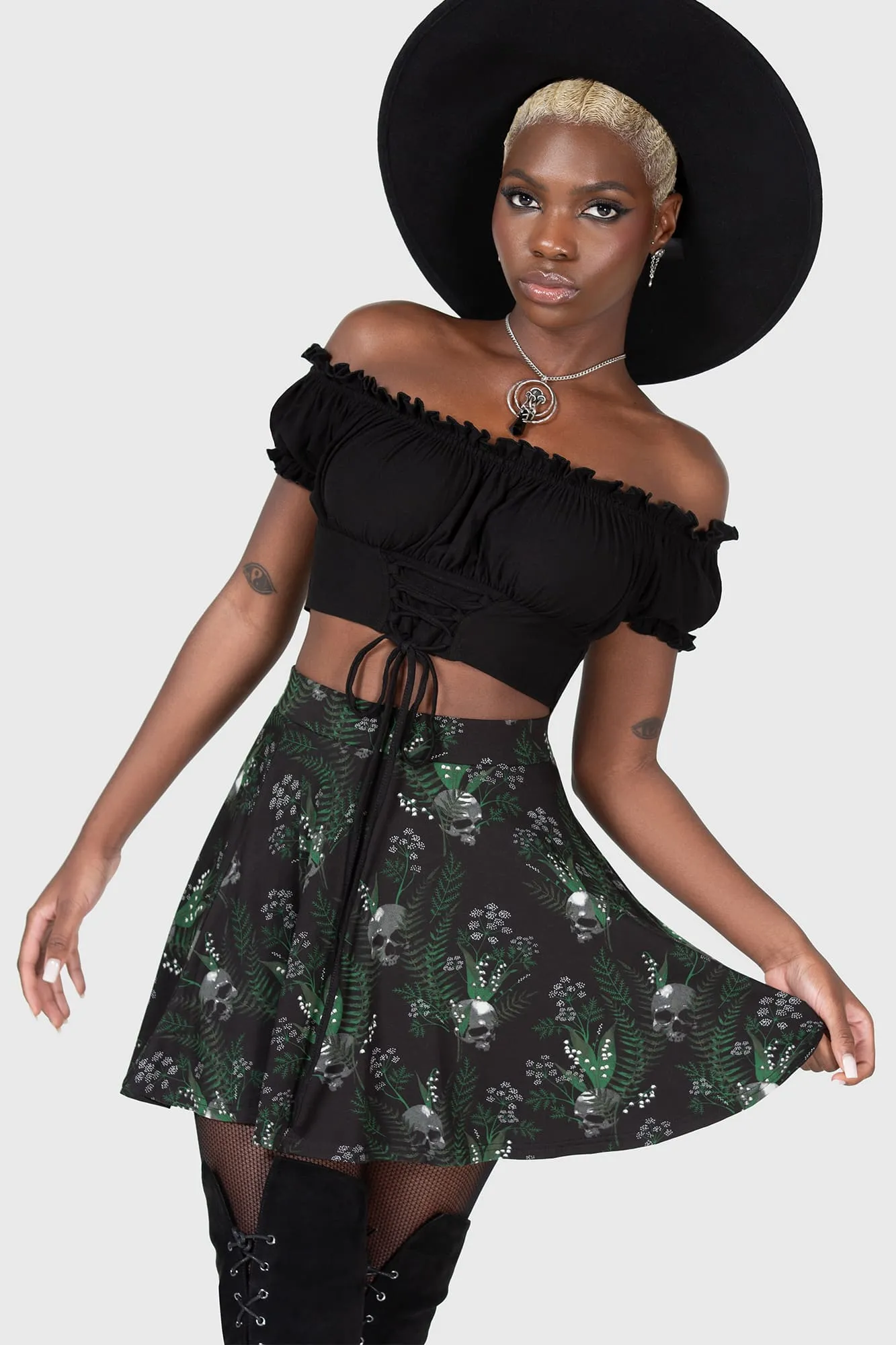 Fallen Fleurs Skirt sold by Killstar product image thumbnail 3