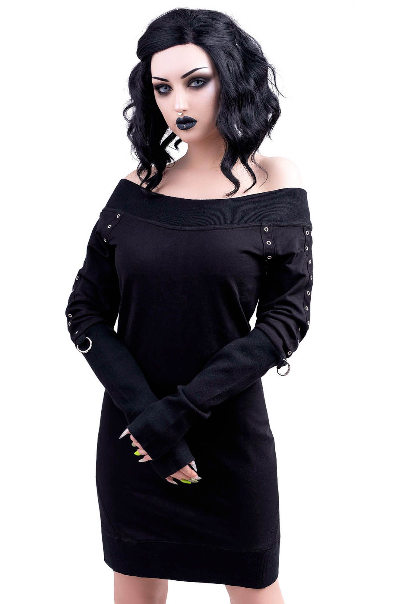 Wicked Riffs Sweater Dress Resurrect sold by Killstar
