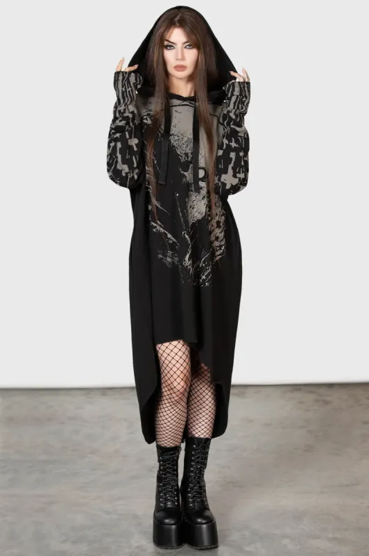 Cross The Bear Longline Hoodie sold by Killstar