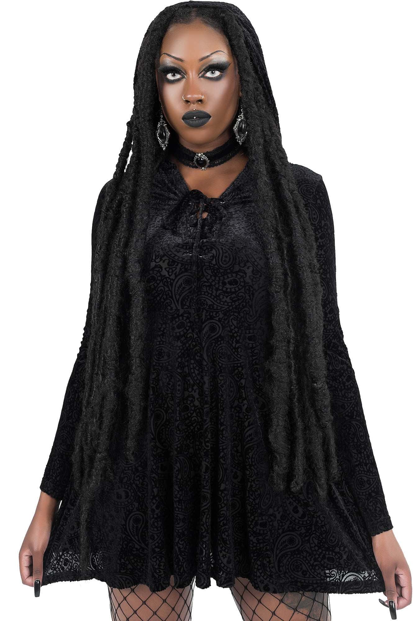 Fade Away Farah Velvet Dress sold by Killstar product image thumbnail 2