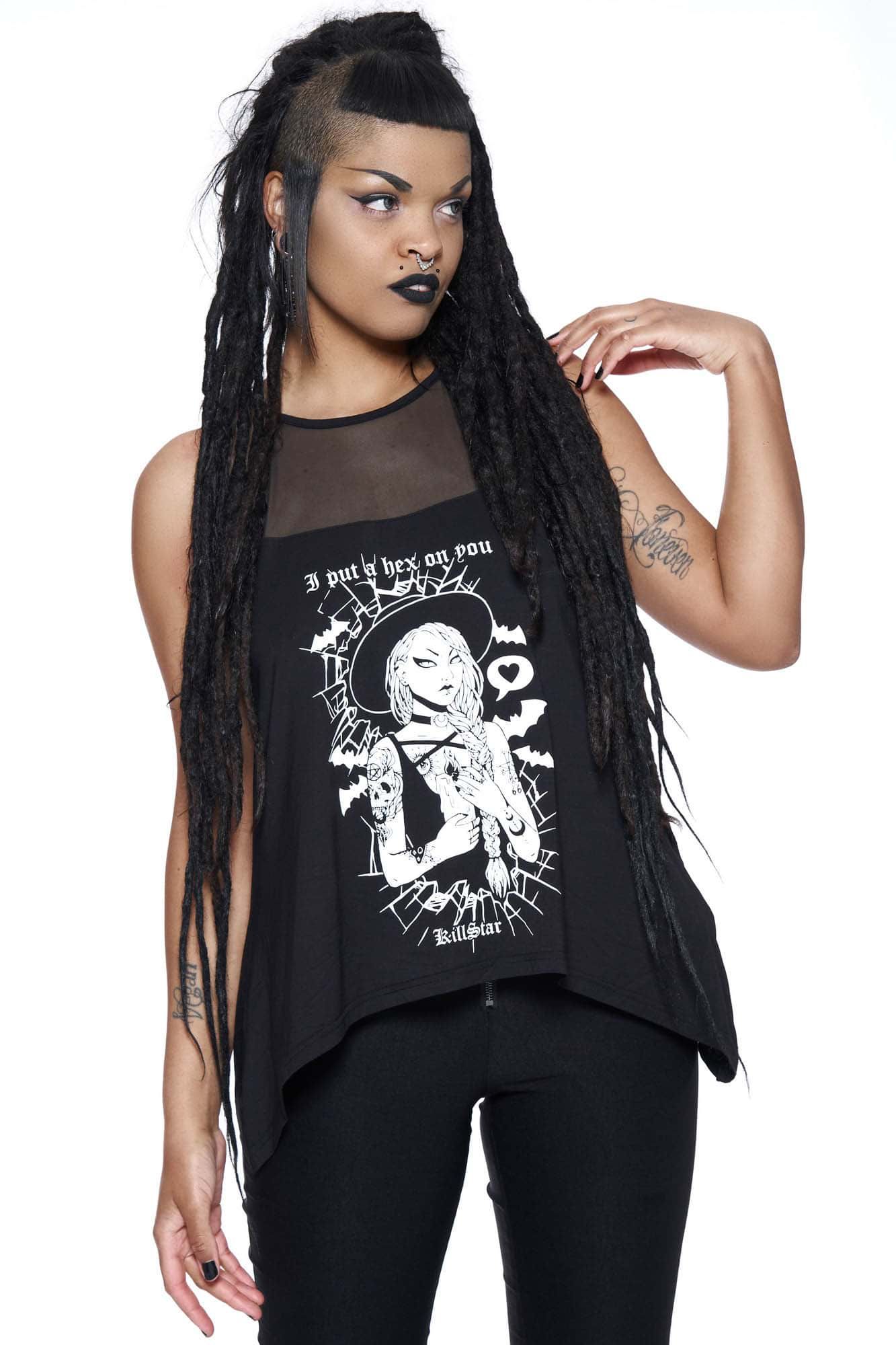 Hex Vest Top Resurrect sold by Killstar