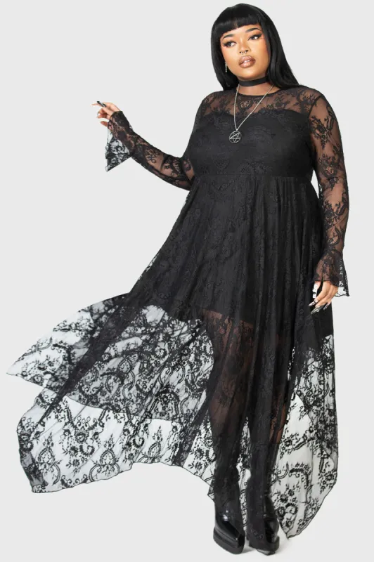 Shadow Figure Maxi Dress [PLUS] sold by Killstar