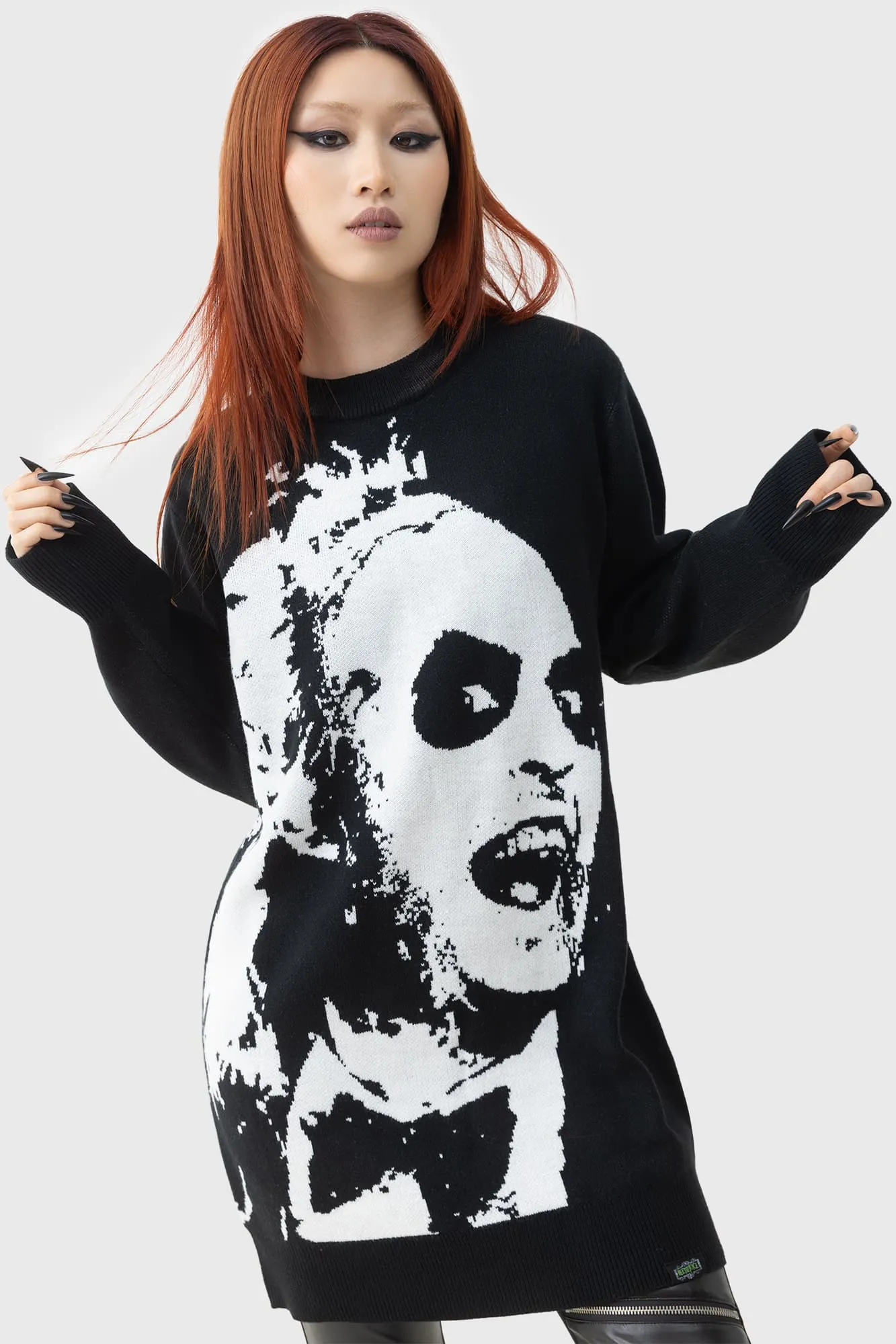 Ghost With The Most Intarsia Sweater sold by Killstar product image thumbnail 2