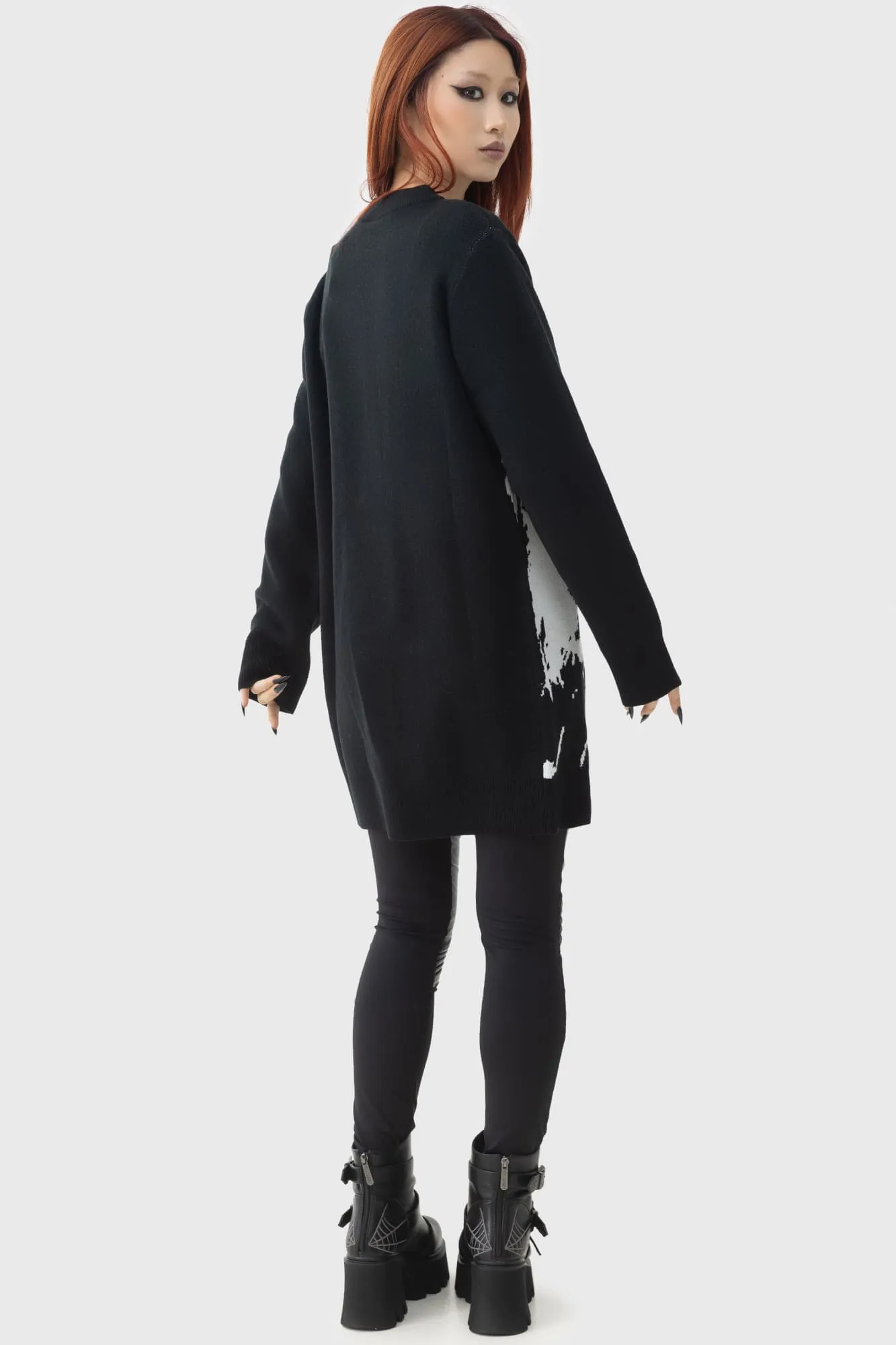 Ghost With The Most Intarsia Sweater sold by Killstar product image thumbnail 4