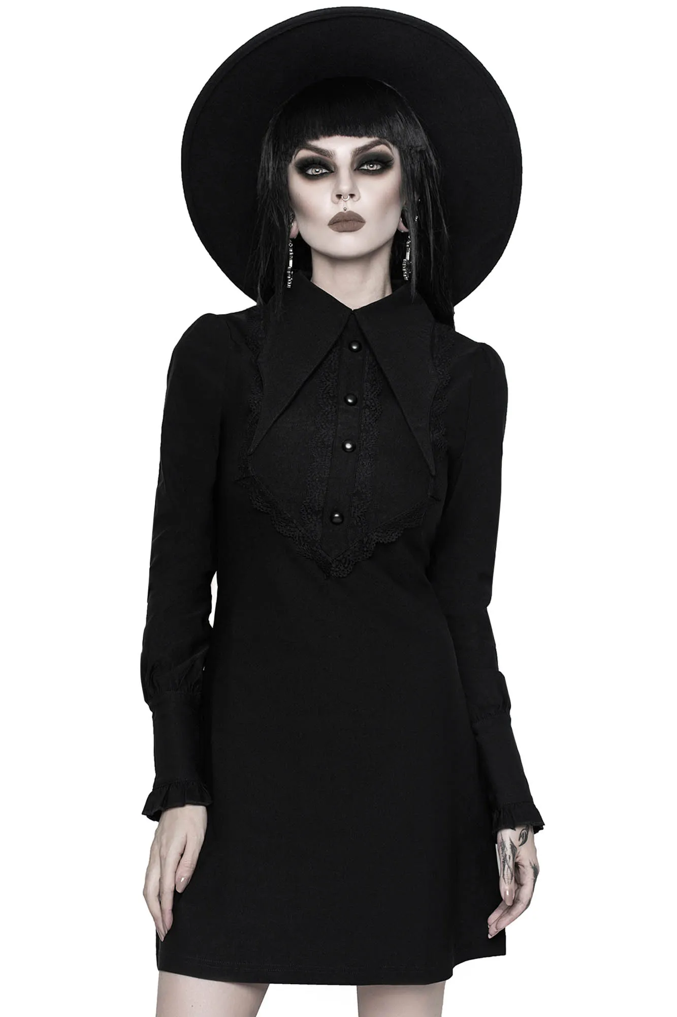 Weird Sister Collar Dress - Resurrect sold by Killstar product image thumbnail 2