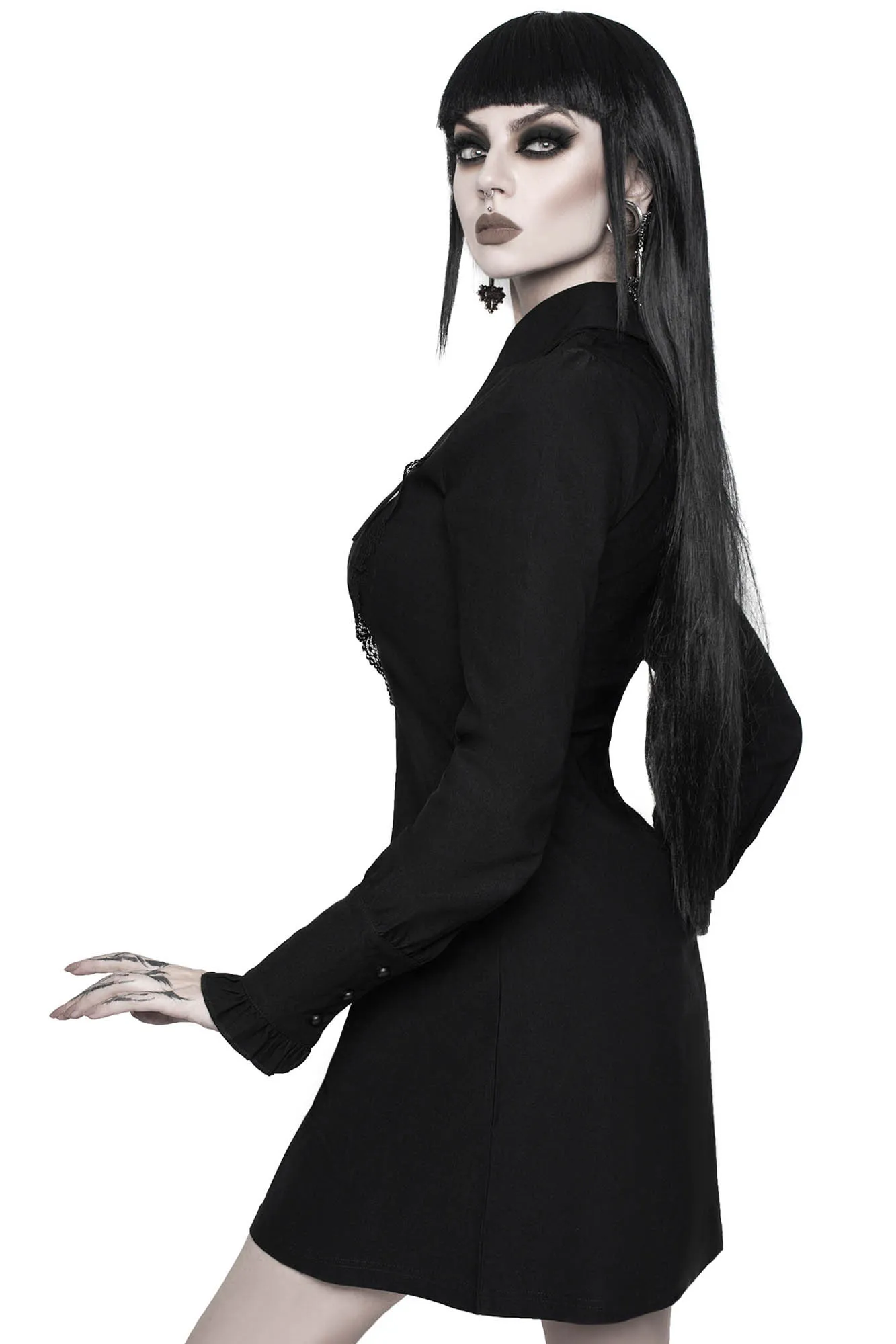 Weird Sister Collar Dress - Resurrect sold by Killstar product image thumbnail 3
