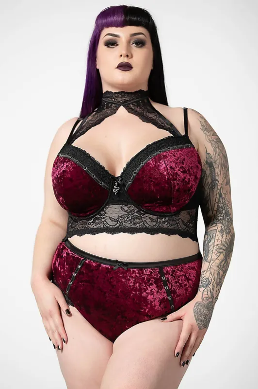 Mercy Lace Bra [BLOOD] [PLUS] sold by Killstar