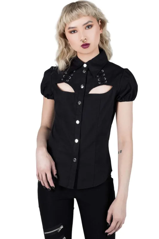 Hellstar Lace-Up Shirt Resurrect sold by Killstar