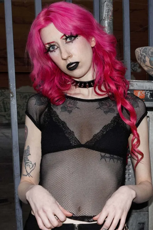 Wildchild Fishnet Top [B] sold by Killstar