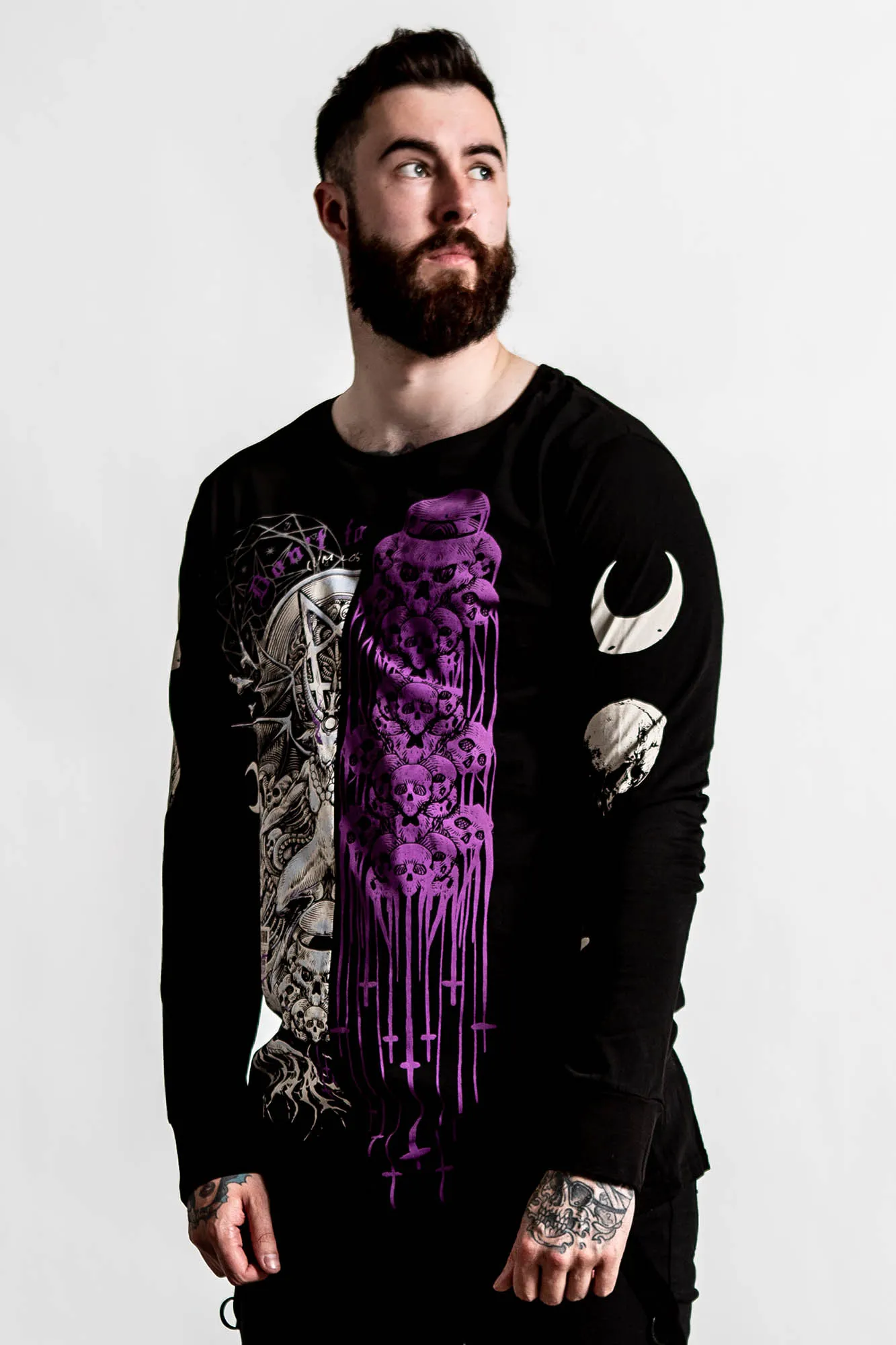 Cursed Split Long Sleeve Top sold by Killstar product image thumbnail 4