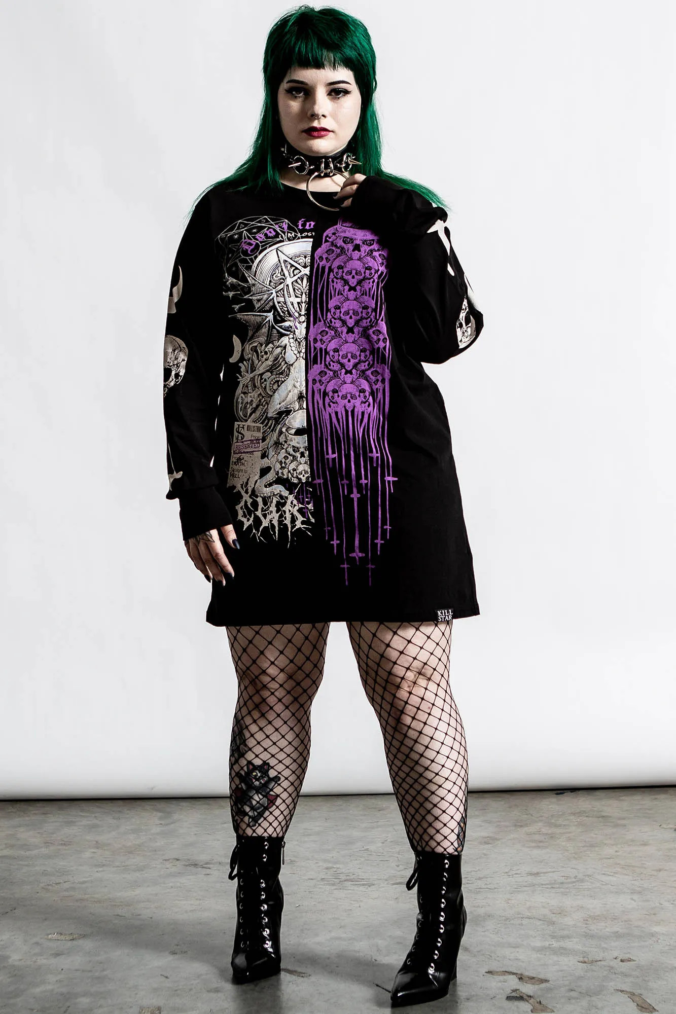Cursed Split Long Sleeve Top sold by Killstar product image thumbnail 3