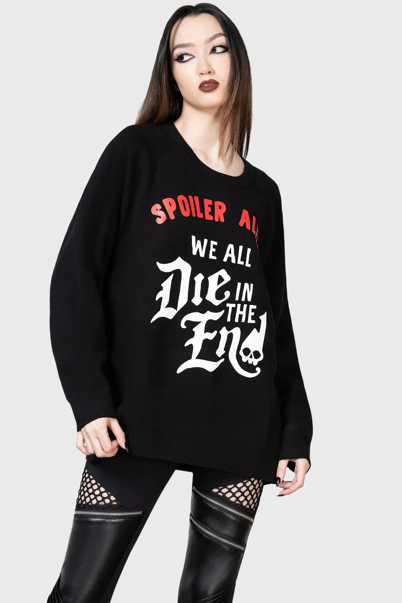 Spoiler Batwing Sweater sold by Killstar