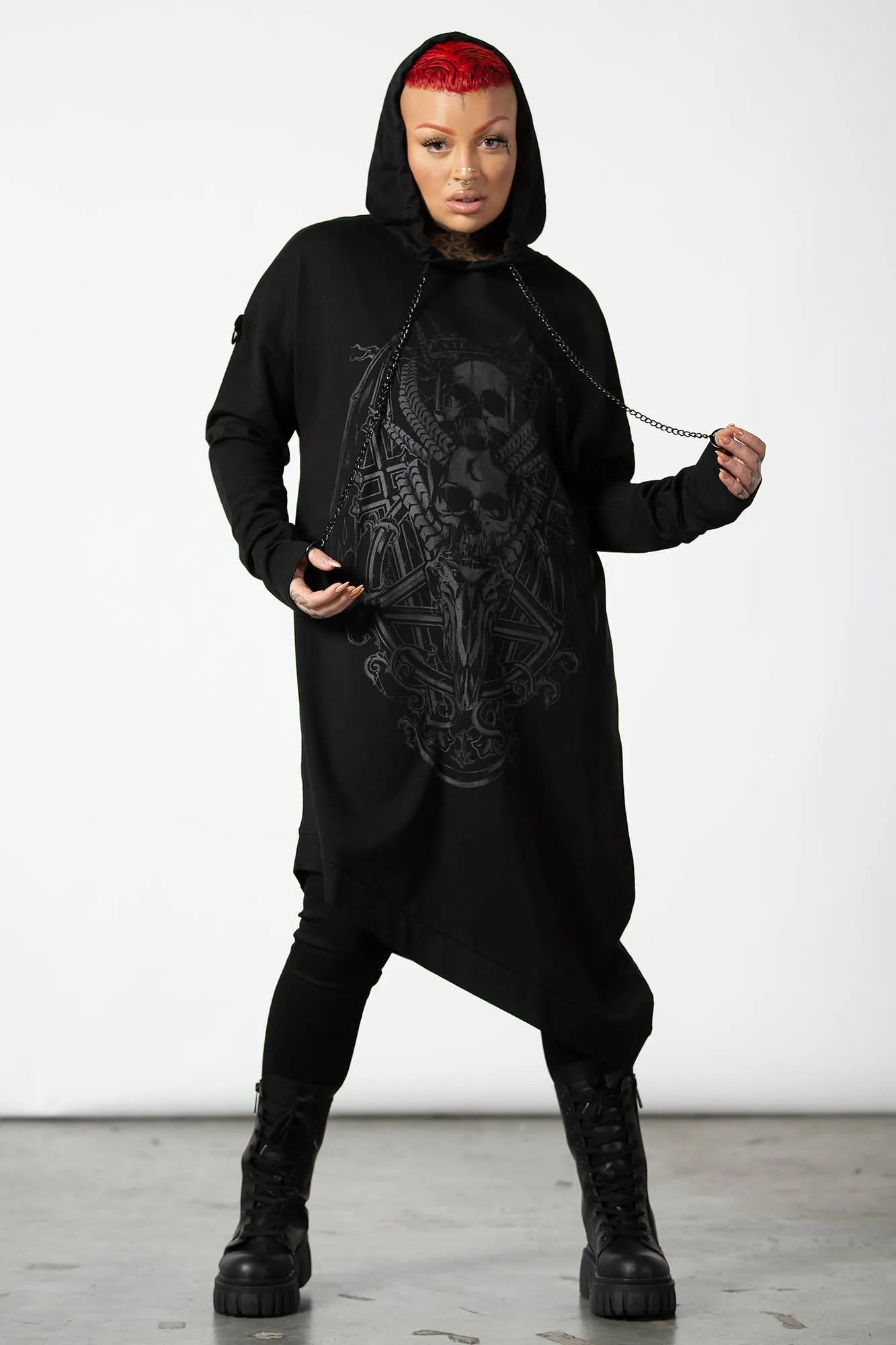 Dispare Asymmetrical Hoodie sold by Killstar product image thumbnail 3