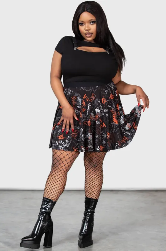 Carrie Skater Skirt [PLUS] sold by Killstar