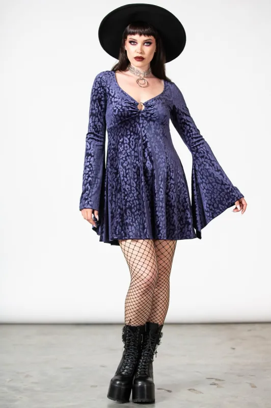 Nightcall Long Sleeve Dress [PLUM] made by Killstar
