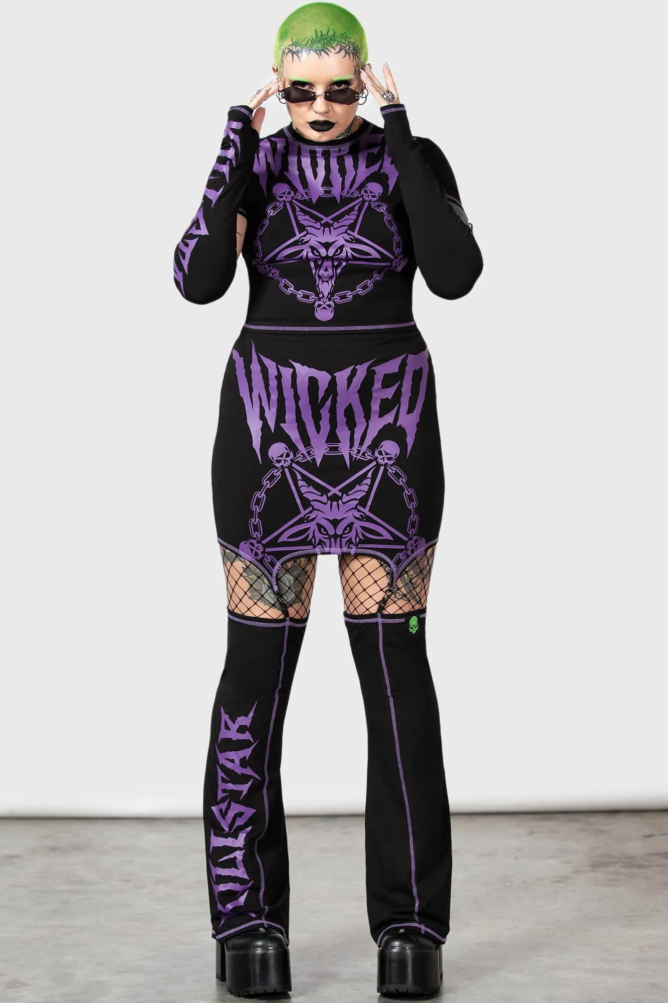 Martyr Suspender Skirt sold by Killstar product image thumbnail 2