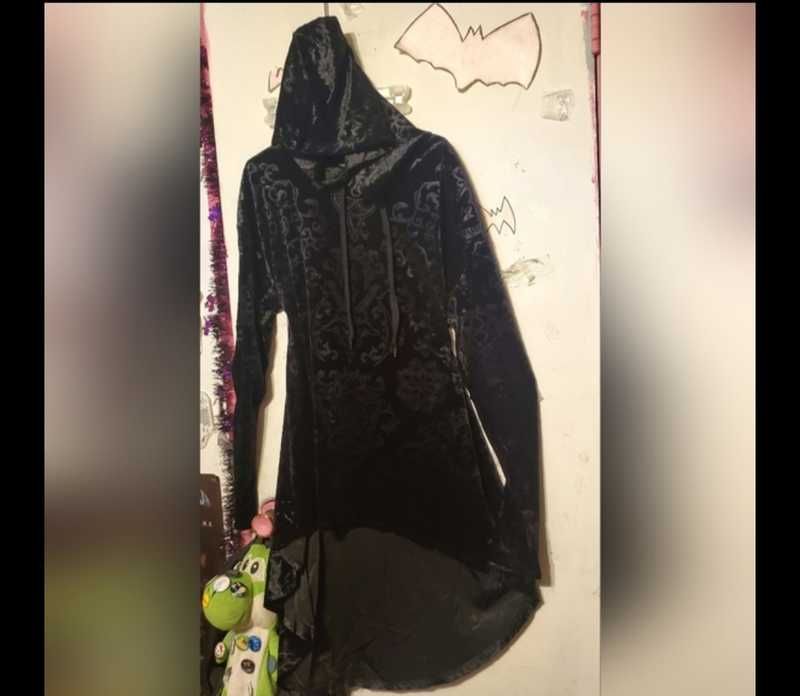 Dark Stars Longline Hoodie Resurrect sold by Killstar product image thumbnail 5