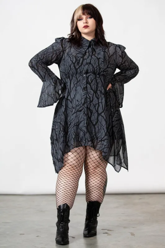 Woodland Witch Collar Dress [PLUS] sold by Killstar
