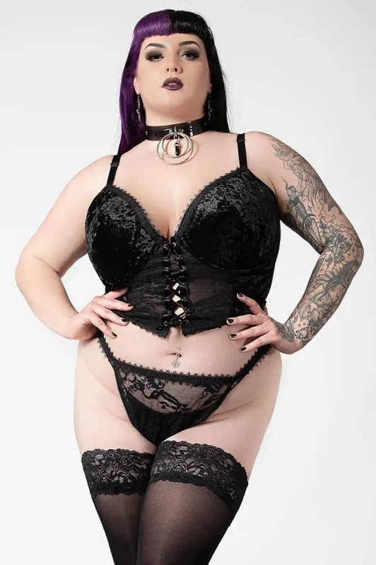 Be Veiled Lace Panty [PLUS] sold by Killstar