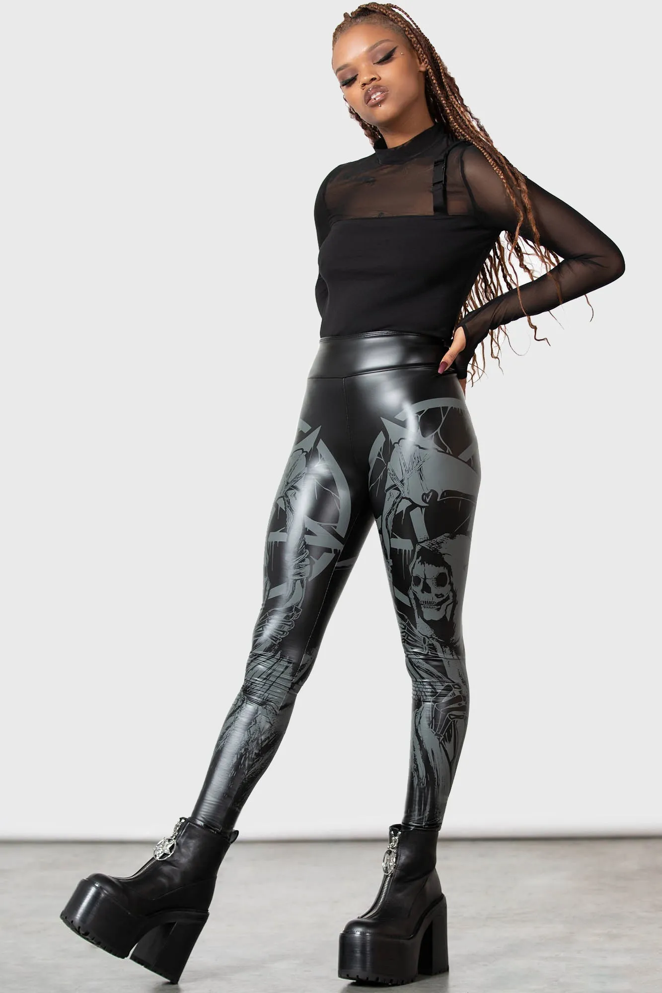 Reaper Leggings sold by Killstar product image thumbnail 4