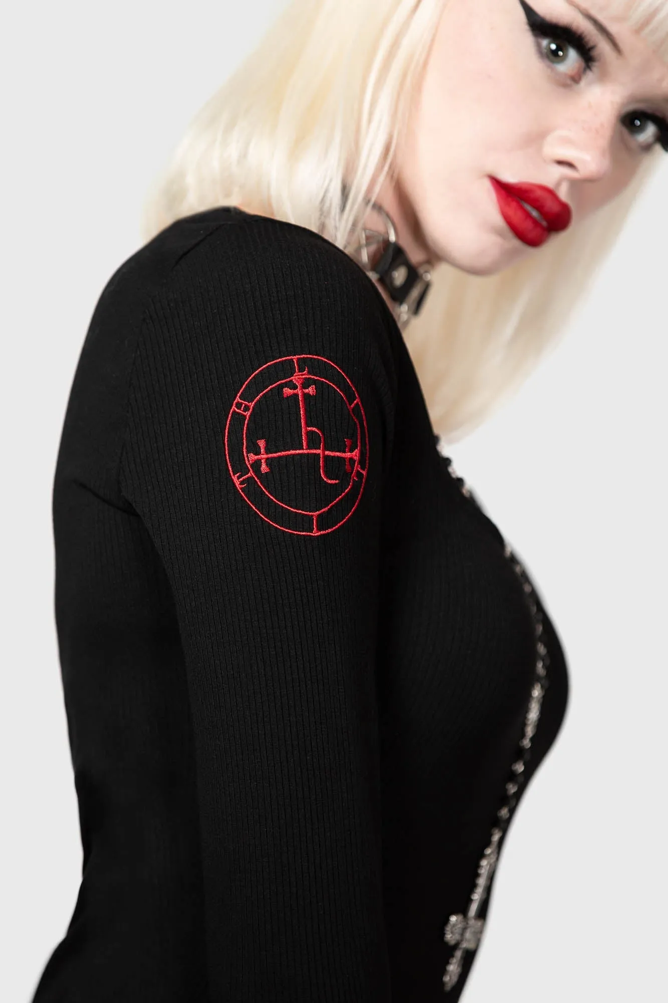 Lilith's Rage Long Sleeve Dress sold by Killstar product image thumbnail 4