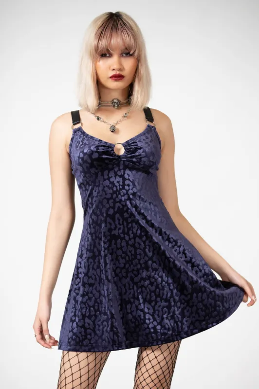 Cool Cat Dress [PLUM] sold by Killstar