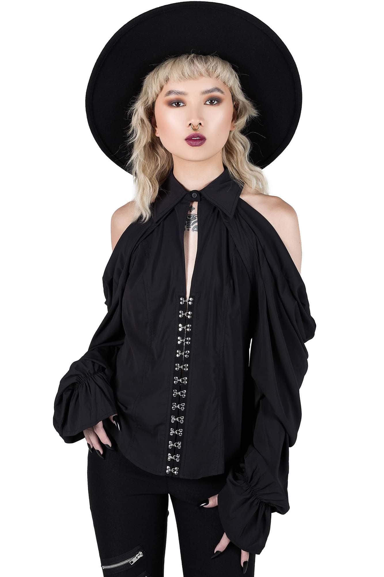 Devil's Advocate Blouse Resurrect sold by Killstar