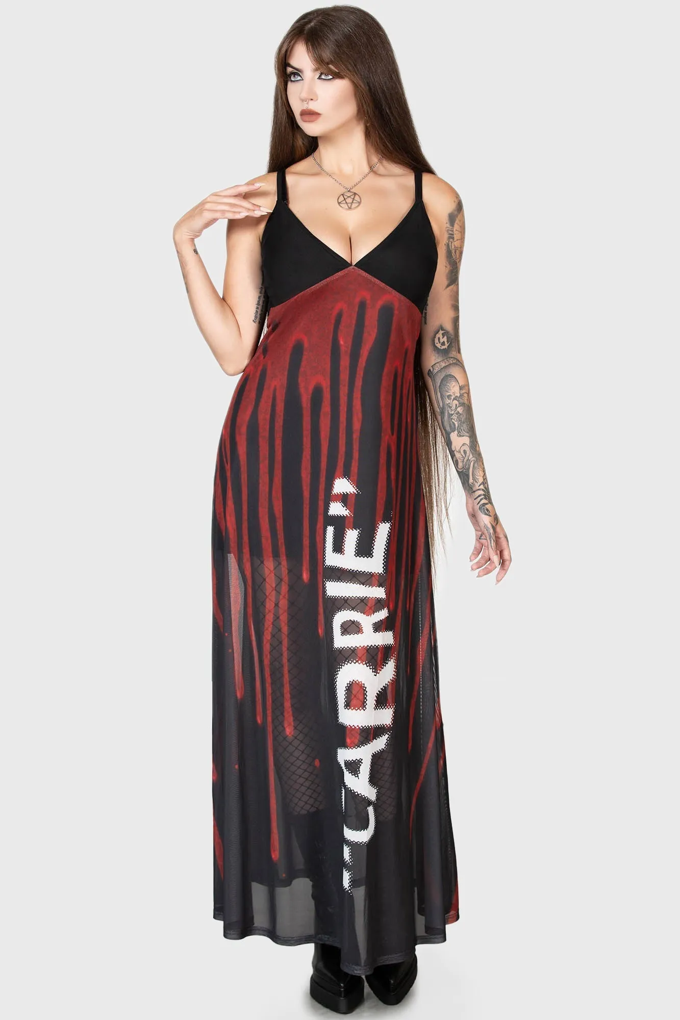 Warned Maxi Dress sold by Killstar