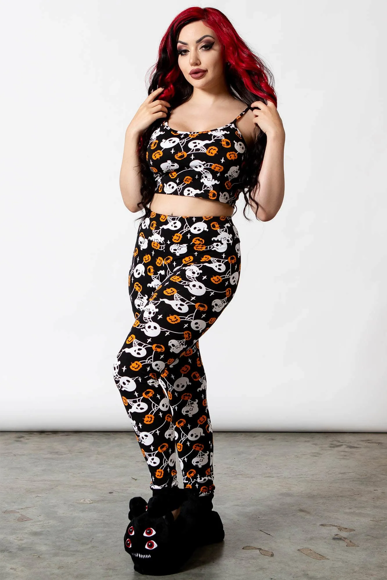 Haunted Pumpkin Cropped Cami sold by Killstar product image thumbnail 2