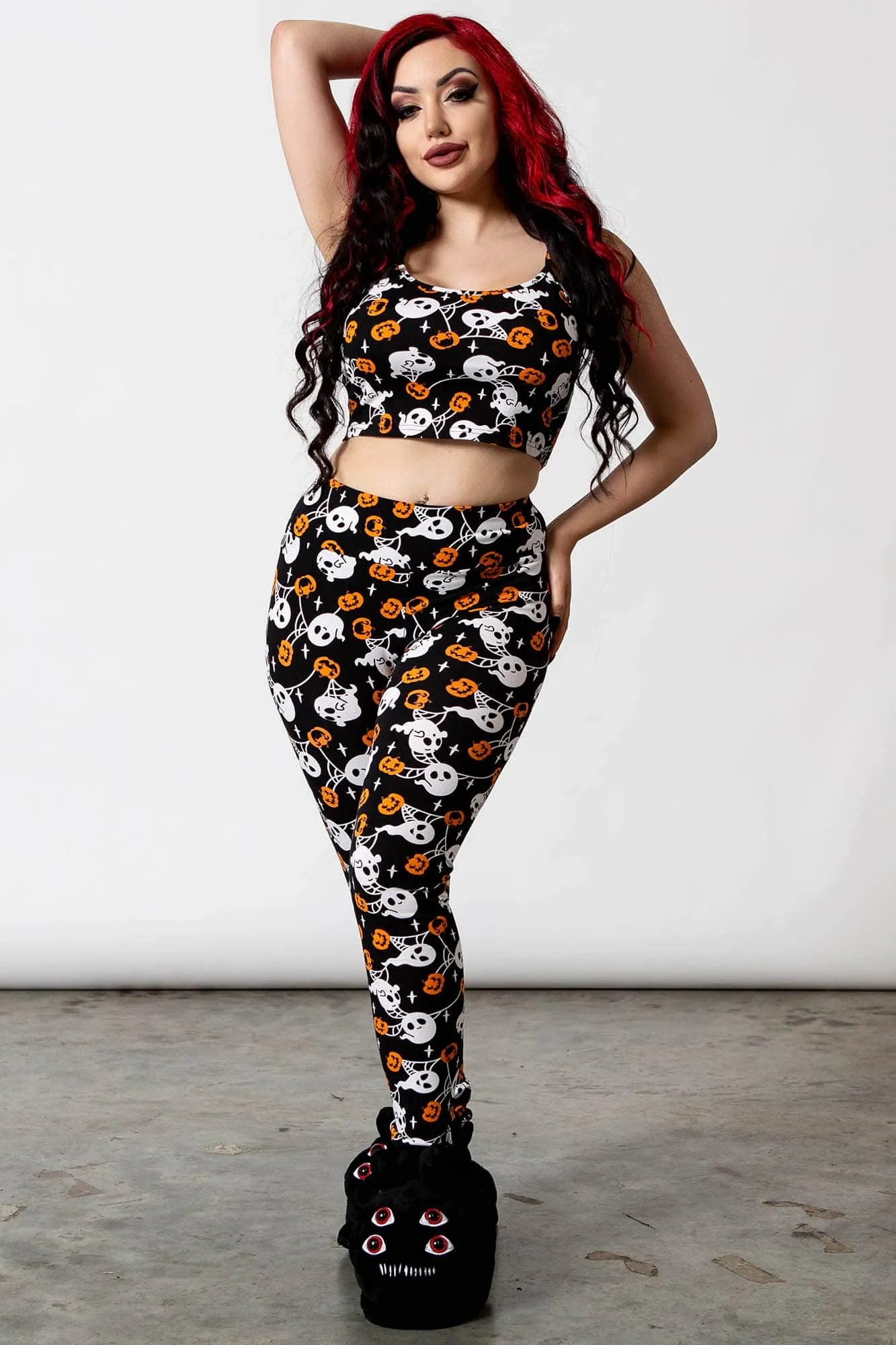 Haunted Pumpkin Cropped Cami sold by Killstar product image thumbnail 3
