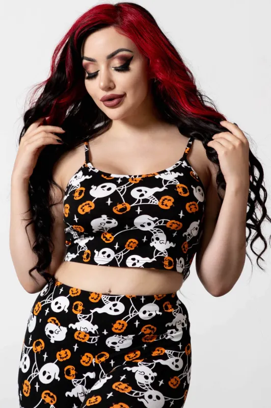 Haunted Pumpkin Cropped Cami sold by Killstar