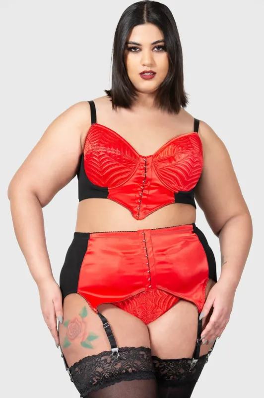 Scarlet Webutant Garter Belt [PLUS] sold by Killstar