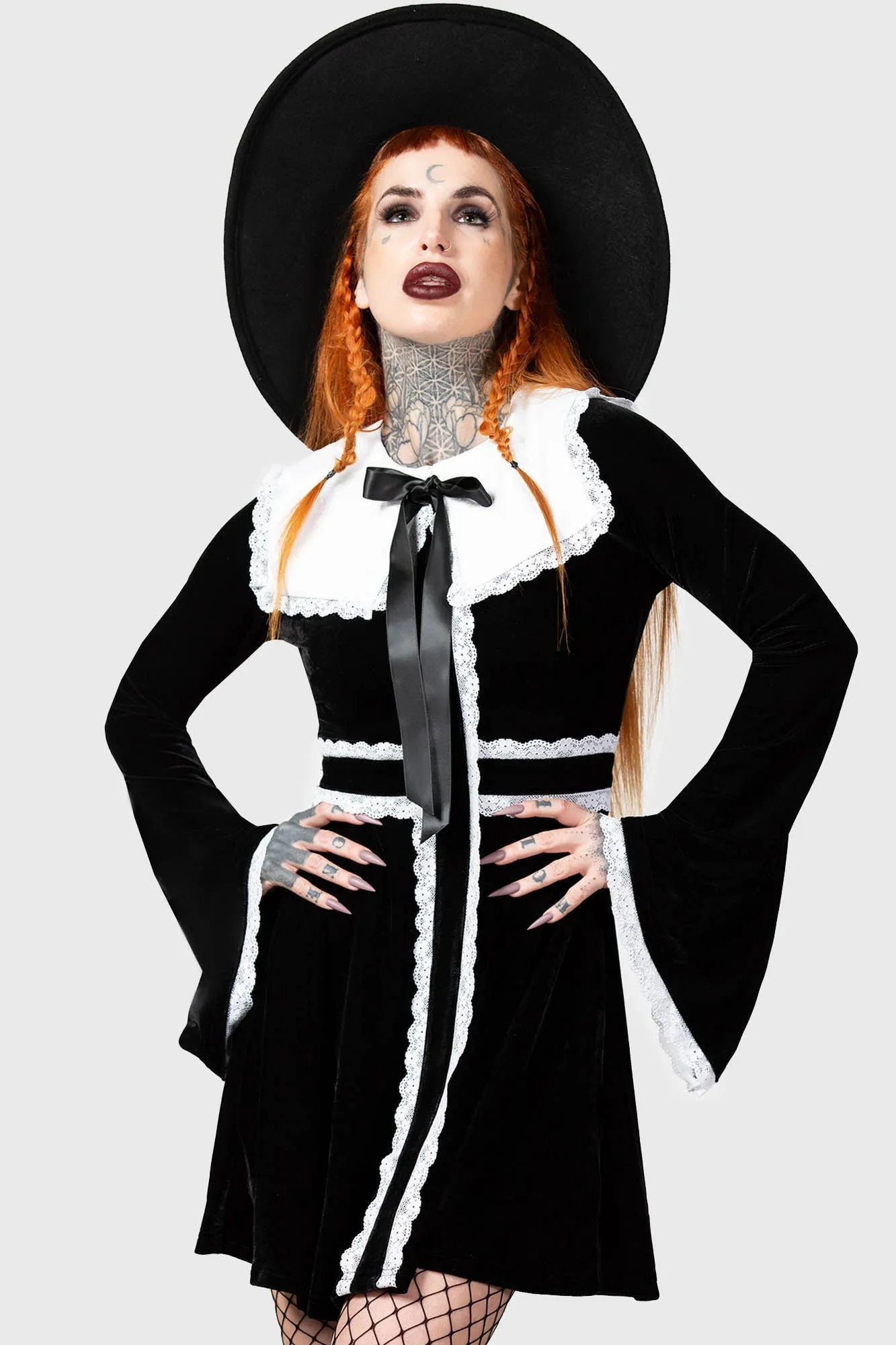 Infinity Coven Long Sleeve Dress sold by Killstar product image thumbnail 5