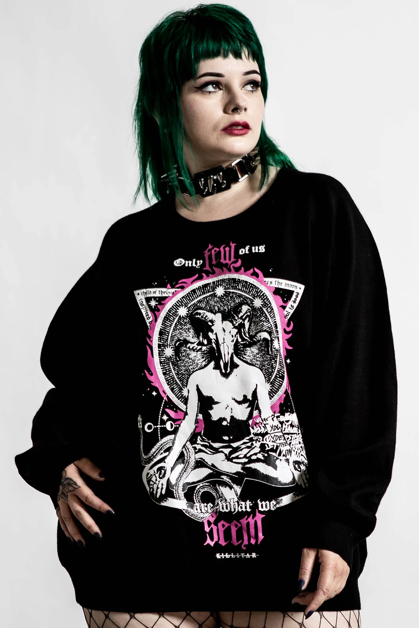 Meditate Batwing Knit Sweater sold by Killstar