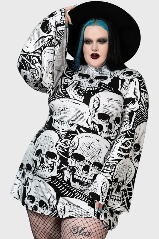 Skeleton Season Mini Dress [PLUS] sold by Killstar