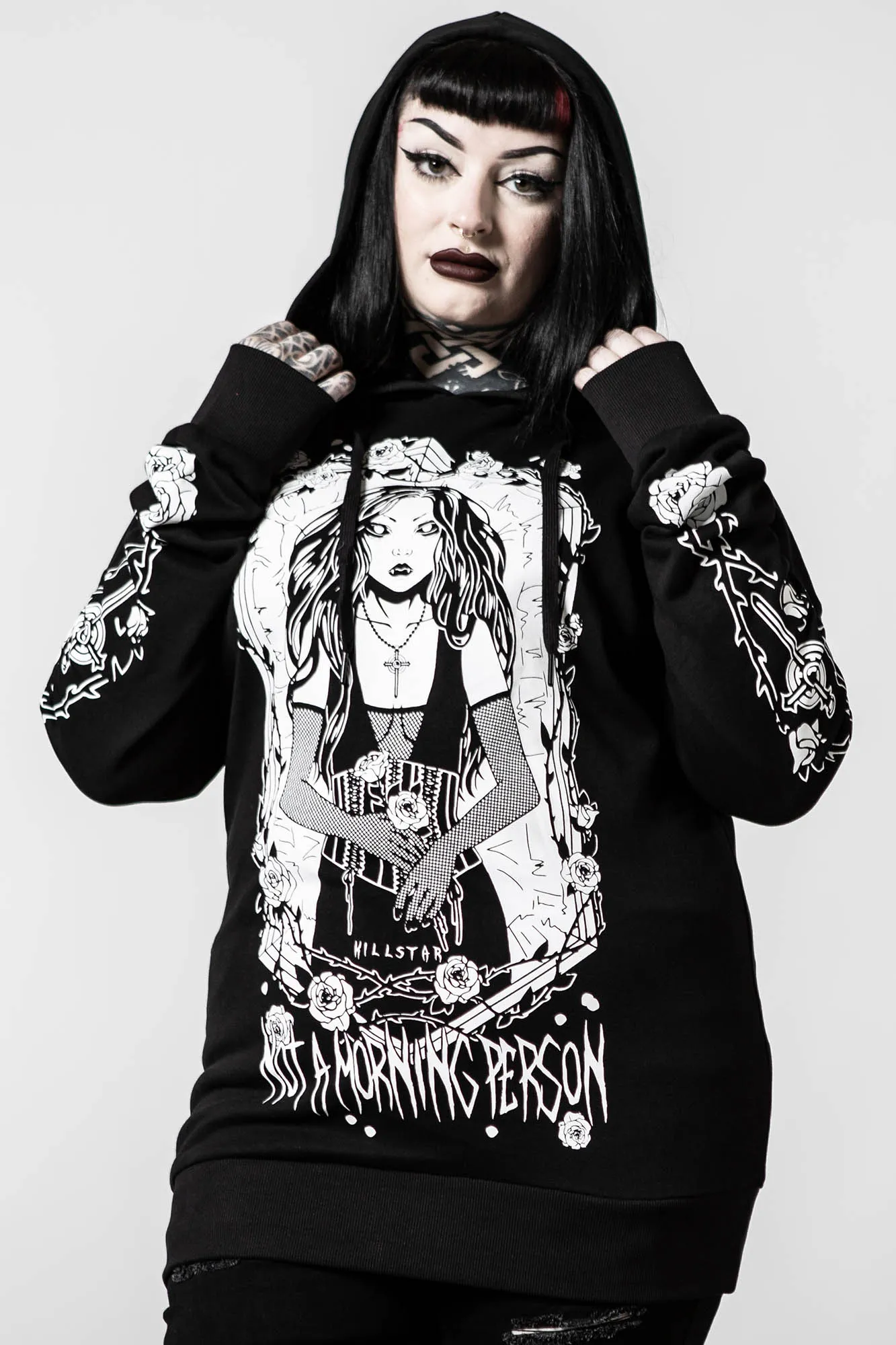 Morning Longline Hoodie sold by Killstar