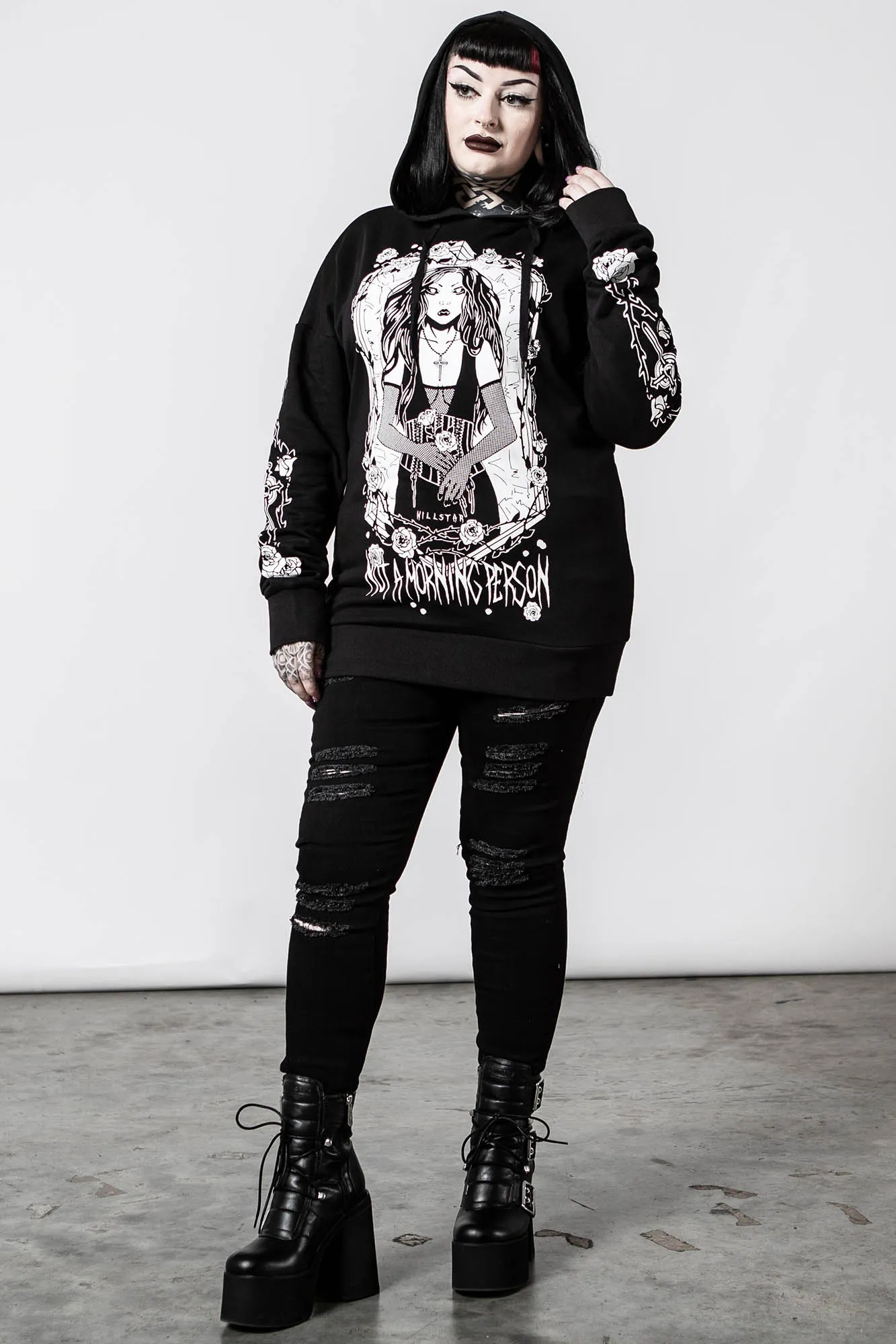 Morning Longline Hoodie sold by Killstar product image thumbnail 2