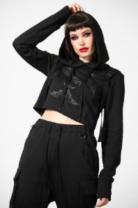 Ultraviolet Cropped Hoodie Resurrect sold by Killstar