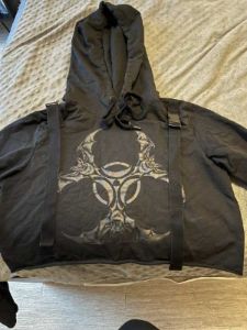 Ultraviolet Cropped Hoodie Resurrect sold by Killstar