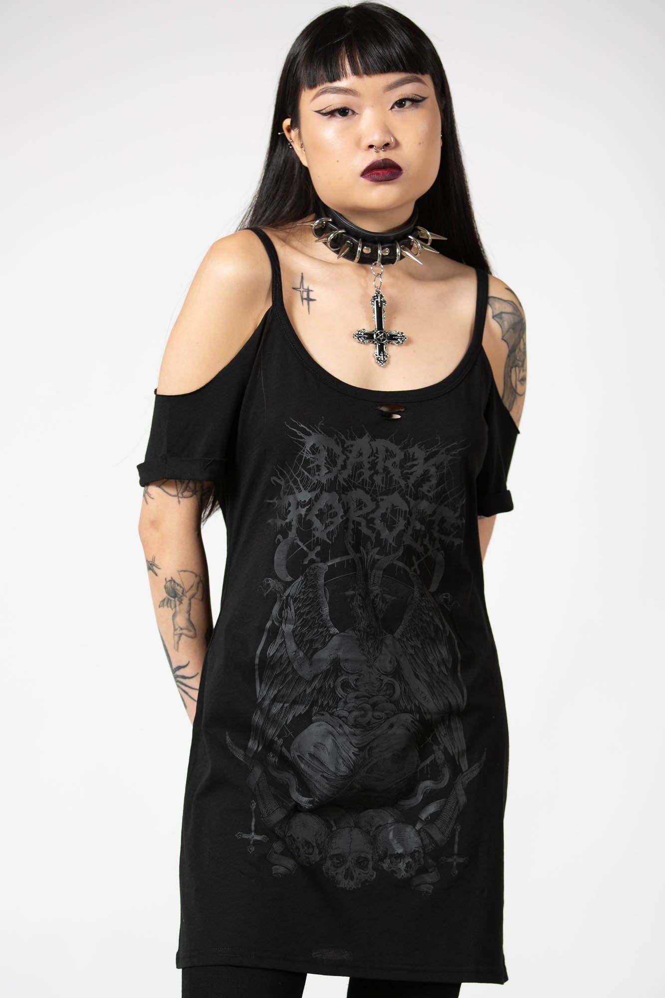 Dark Forces Distress Top sold by Killstar