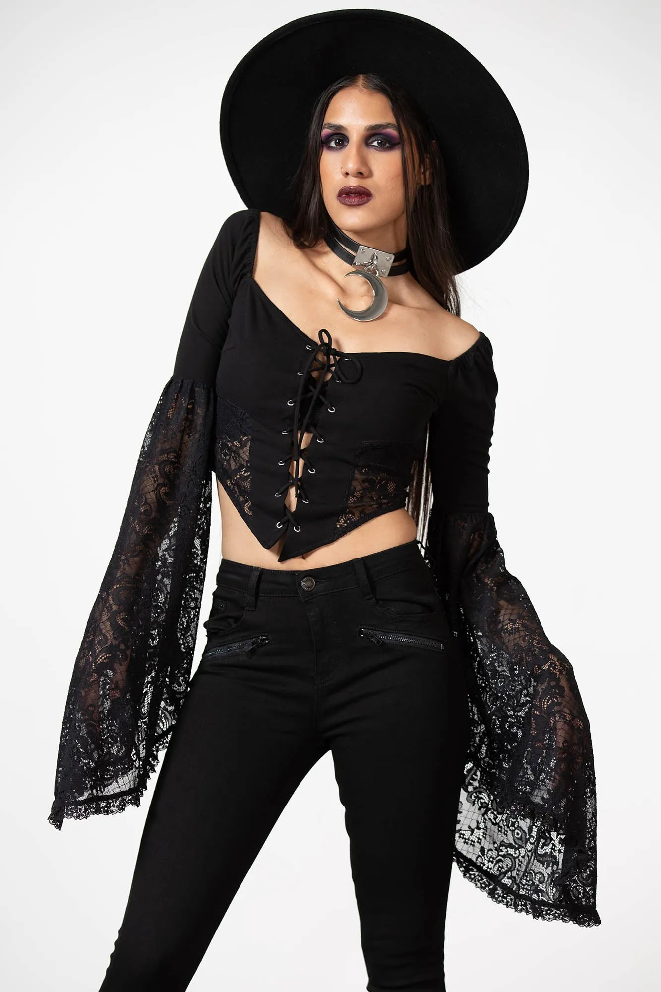 Sentina Long Sleeve Top sold by Killstar product image thumbnail 3
