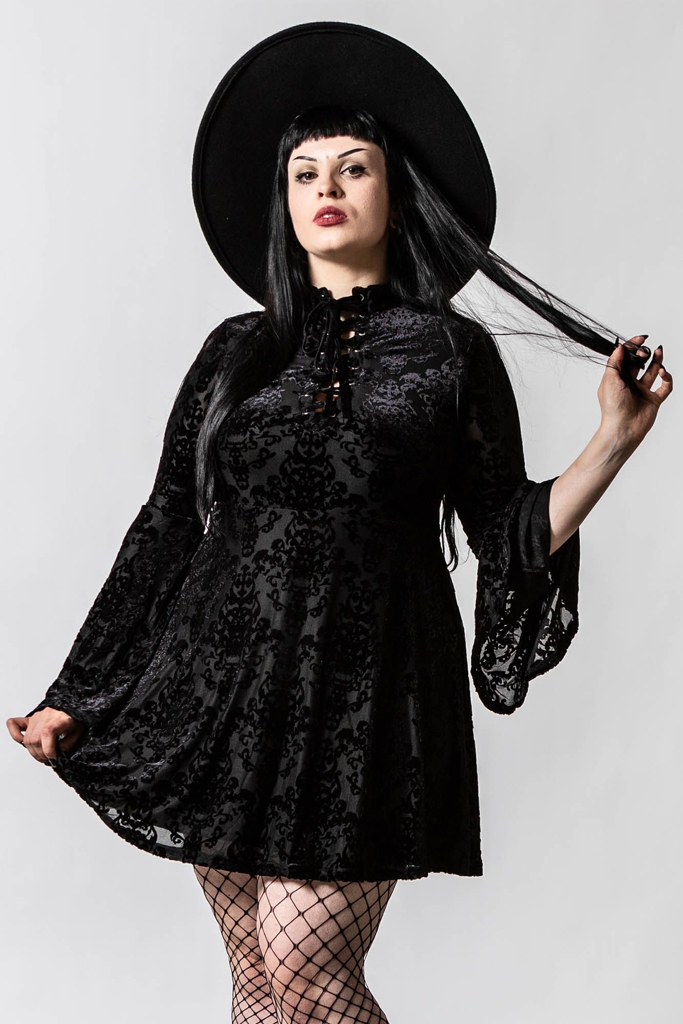 Lost Kingdom Lace-Up Dress - Resurrect sold by Killstar