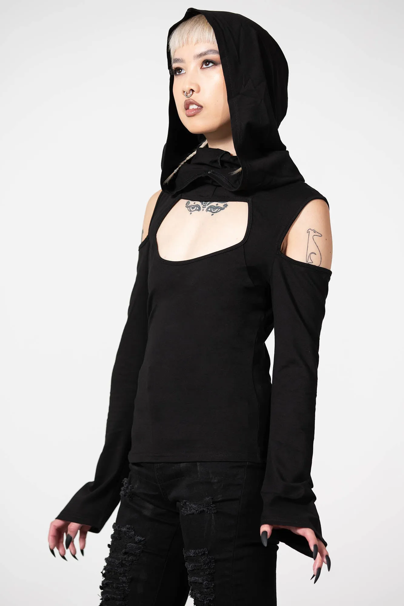 Lore Hooded Top sold by Killstar product image thumbnail 4